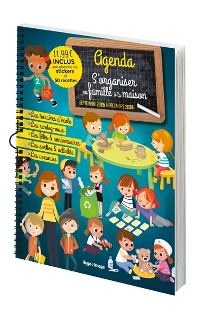 Agenda s'organiser en famille à la maison : septembre 2025 à décembre 2026