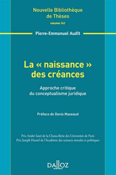 La naissance des créances :...