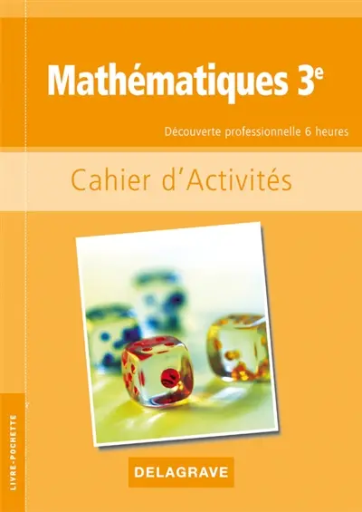 Mathématiques 3e, découverte professionnelle 6 heures : cahier d'activités