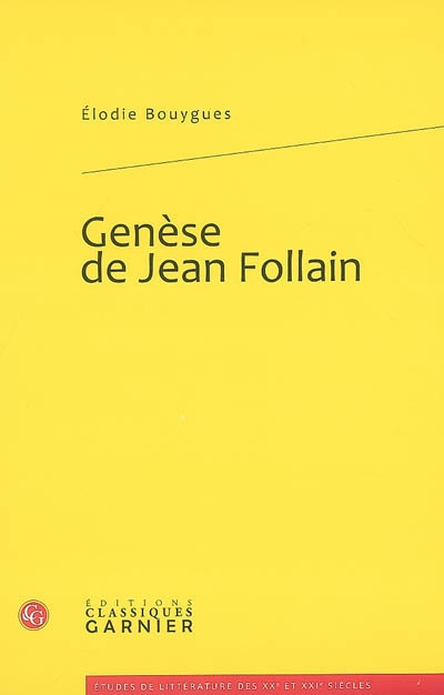 Genèse de Jean Follain