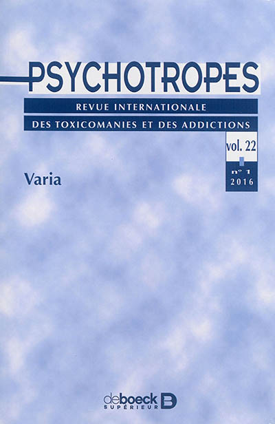 Psychotropes, n° 1 (2016)