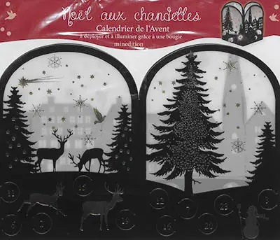 Noël aux chandelles : calendrier de l'Avent à déployer et à illuminer grâce à une bougie