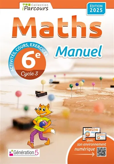 Manuel iParcours maths 6e (édition 2025)