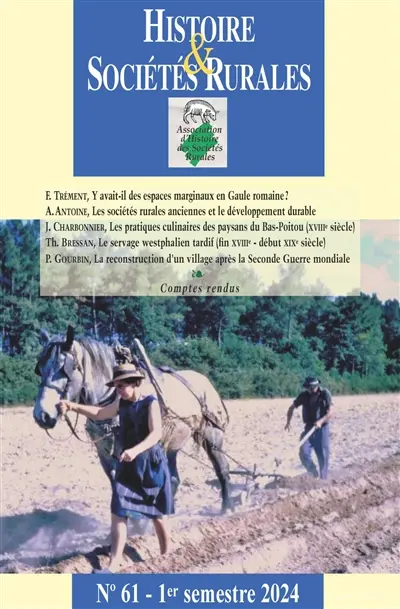 Histoire & sociétés rurales, n° 61