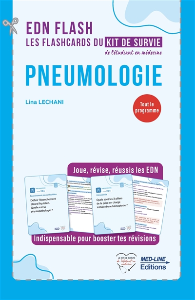 EDN flash pneumologie : les flashcards du kit de survie de l'étudiant en médecine : tout le programme