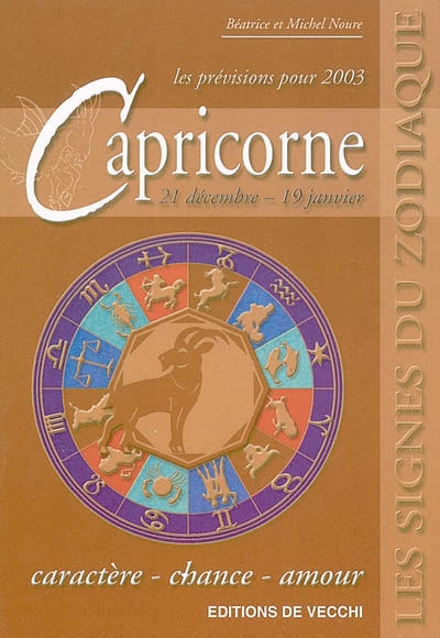 Capricorne, 21 décembre-19 janvier, les prévisions pour 2003 : caractère, chance, amour