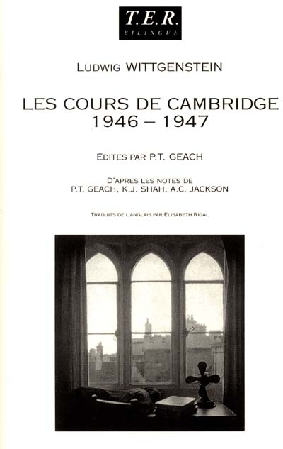 Cours sur la philosophie de la psychologie : Cambridge 1946-1947