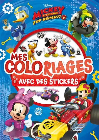 Mickey et ses amis, top départ ! : coloriages avec stickers