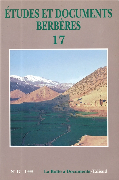 Etudes et documents berbères, n° 17