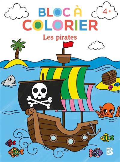 Bloc à colorier : Les pirates