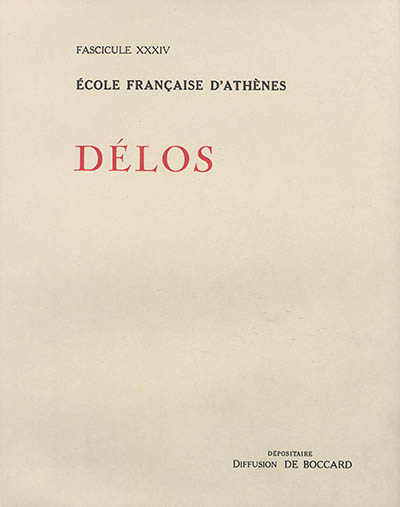 La sculpture archaïque et classique. Vol. 1. Catalogue des sculptures classiques de Délos
