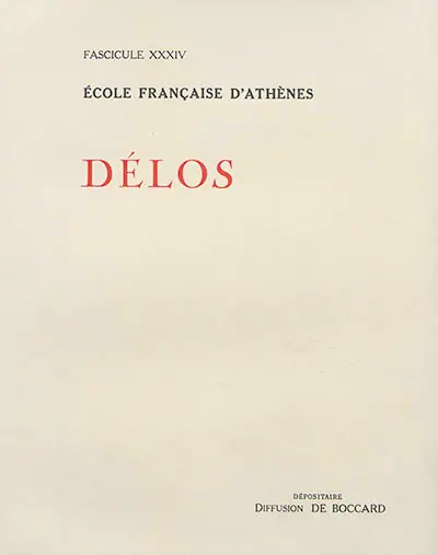 La sculpture archaïque et classique. Vol. 1. Catalogue des sculptures classiques de Délos