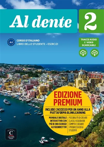 Al dente 2 : corso d'italiano A2 : libro dello studente + esercizi, CD audio, DVD