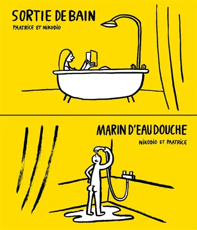 Sortie de bain. Marin d'eau douche