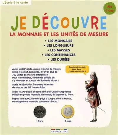 Je découvre la monnaie et les unités de mesure