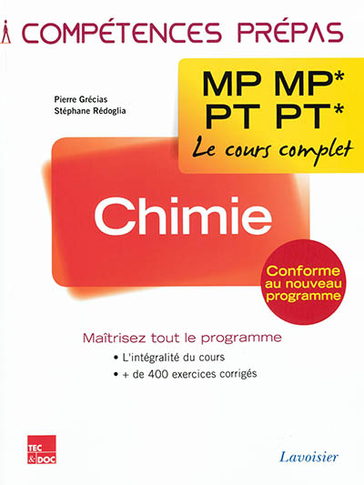 Chimie MP-MP*, PT-PT*, 2e année