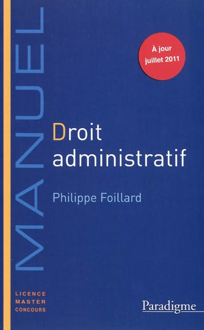 Droit administratif : manuel 2011-2012