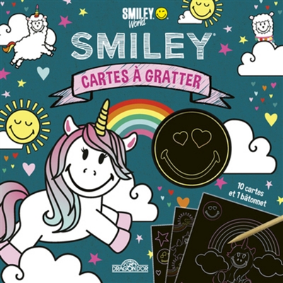 Smiley : cartes à gratter : lamas & licornes