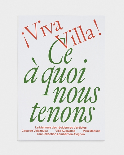Viva Villa ! : ce à quoi nous tenons : la Biennale des résidences d'artistes Casa de Velazquez, Villa Kujoyama, Villa Médicis à la Collection Lambert en Avignon