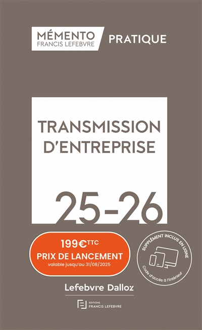 Transmission d'entreprise 2025-2026