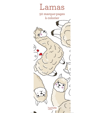 Lamas : 50 marque-pages à colorier