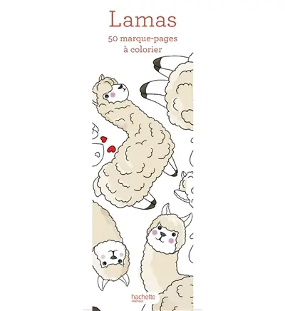 Lamas : 50 marque-pages à colorier