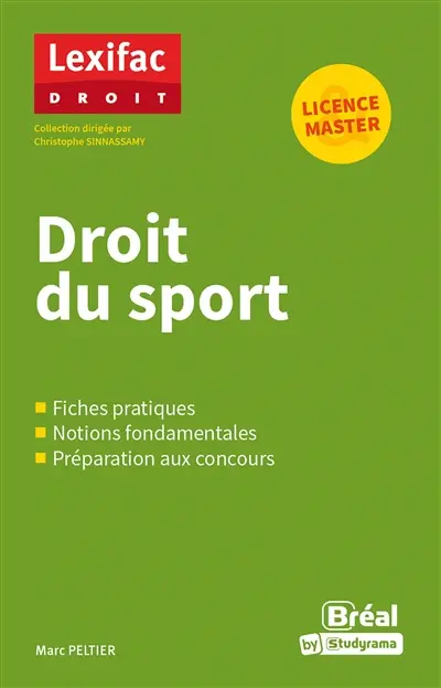 Droit du sport : licence, master