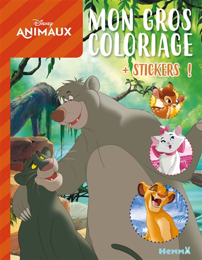 Disney animaux : mon gros coloriage + stickers !