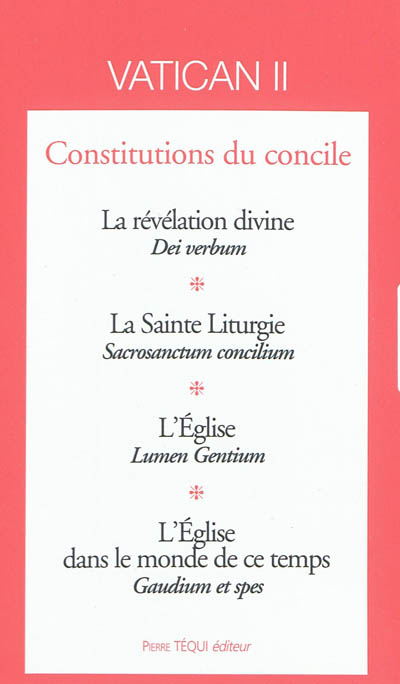 Lot des 4 constitutions du concile Vatican II