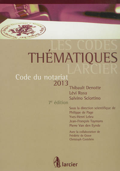 Code du notariat 2013