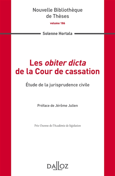 Les obiter dicta de la Cour de cassation : étude de la jurisprudence civile