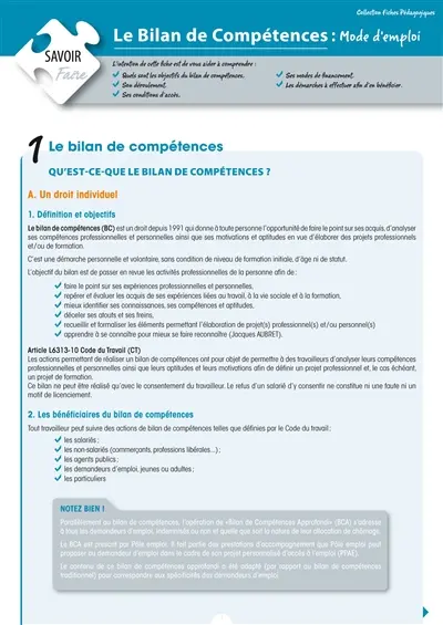 Le bilan de compétences : mode d'emploi