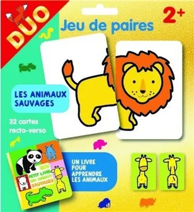 Les animaux sauvages : jeu de paires