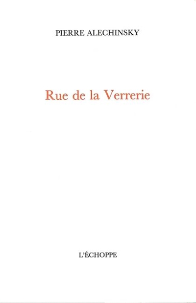 Rue de la verrerie