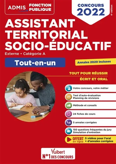 Assistant territorial socio-éducatif : externe, catégorie A, tout-en-un : concours 2022