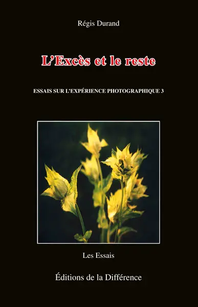 Essais sur l'expérience photographique. Vol. 3. L'excès et le reste