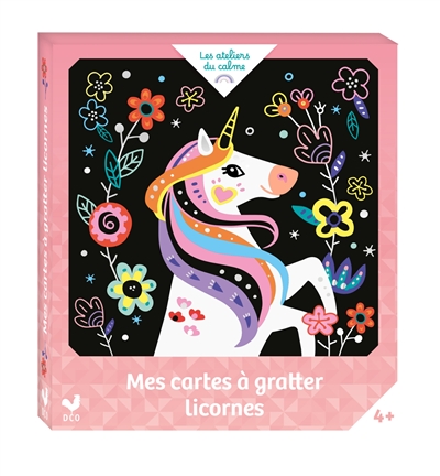 Mes cartes à gratter licornes : mini boîte avec accessoires