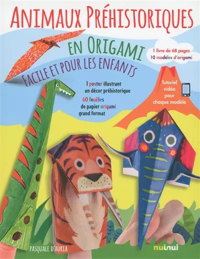 Animaux préhistoriques en origami : faciles et pour les enfants