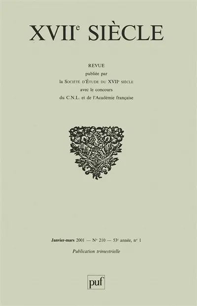 Dix-septième siècle, n° 210