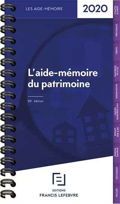 L'aide-mémoire du patrimoine : 2020