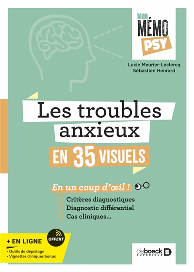 Les troubles anxieux en 35 visuels : critères diagnostiques, diagnostic différentiel, cas cliniques... en un coup d'oeil !