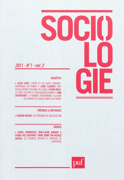Sociologie, n° 1 (2011)