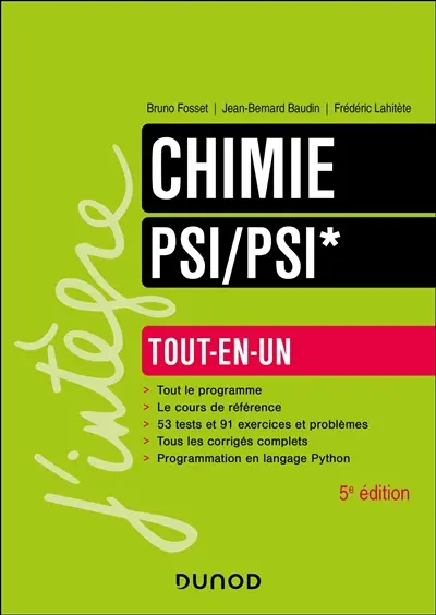 Chimie PSI, PSI* : tout-en-un