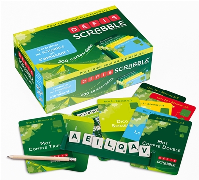 Défis Scrabble : s'entraîner au Scrabble en s'amusant ! : 200 cartes-défis