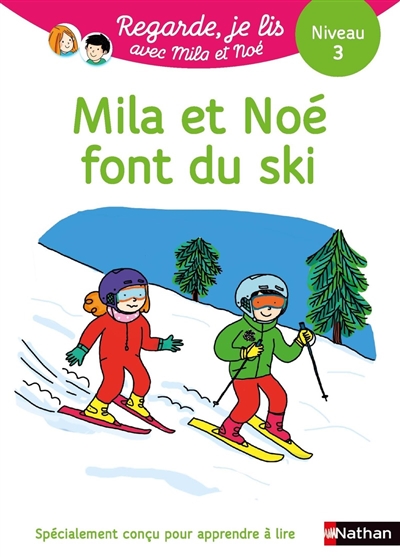 Mila et Noé font du ski