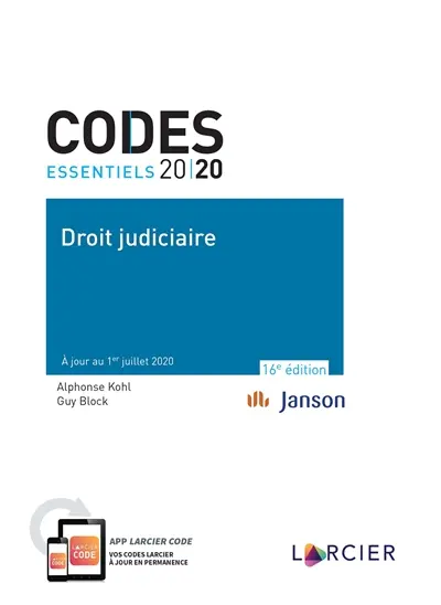 Droit judiciaire 2020