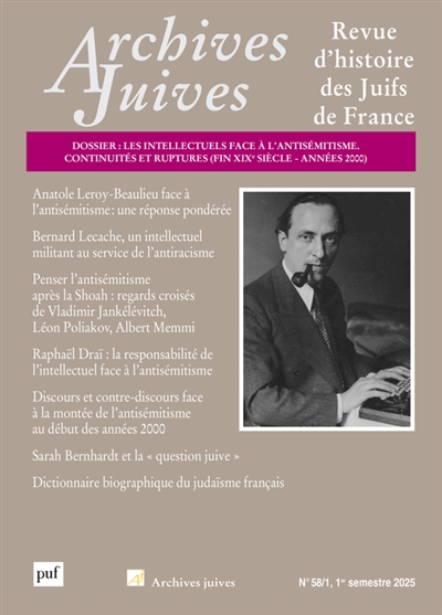Archives juives, n° 58-1....