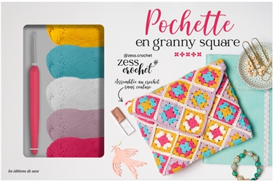 Pochette en granny square :...