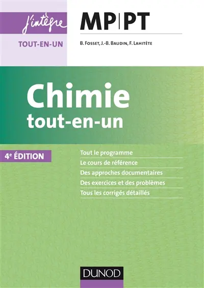Chimie tout-en-un MP, PT