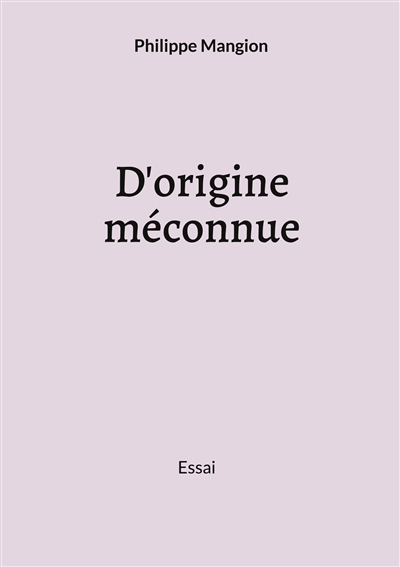 D'origine méconnue